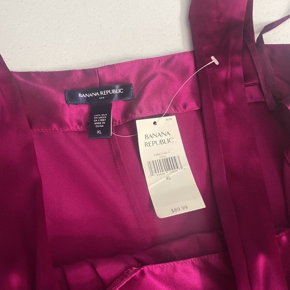 Banana Republic Women’s Purple Sleeveless 100% Silk Evening Dress Size XL NWT - Picture 5 of 9